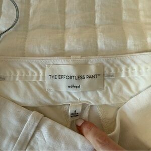 Brand New Aritzia Wilfred Linen Effortless Pant in White